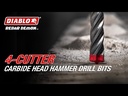 Diablo 4-Cutter SDS+ Full Carbide Masonry Bit
