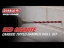 Diablo SPEEDemon Red Granite Carbide Tipped Hammer Drill Bit 5pc Set
