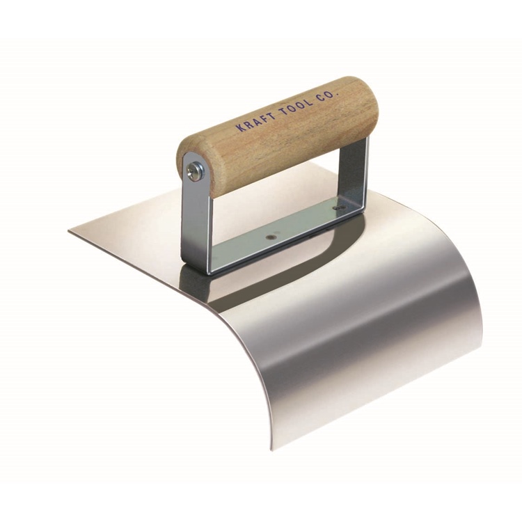 Kraft 6" x 6" x 2" Radius x 2-1/2" Lip Stainless Edger