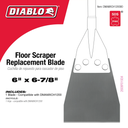 [DBL.<2.DMAMXCH1200BO] Diablo SDS-Max Chisel (6" x 25" Floor Scraper Replacement Blade)