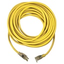 [VLT.<2.05-00365] Voltec Extension Cord with Lighted End (Yellow/Black, 50', 12/3 AWG)