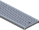 [ACO.WH.12664] ACO Drain 4" Grate (non-stock) (1 m, Stainless Steel Perforated, A - Pedestrian, 451D, DrainLok)