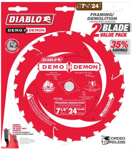 Diablo Demo Demon Circular Saw Blade (2 Pack)