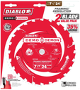 [DBL.<2.D0724DVPX] Diablo Demo Demon Circular Saw Blade (2 Pack)