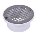[OAT.WH.43583] Oatey PVC Drain with 5" Grate (Stainless Steel)