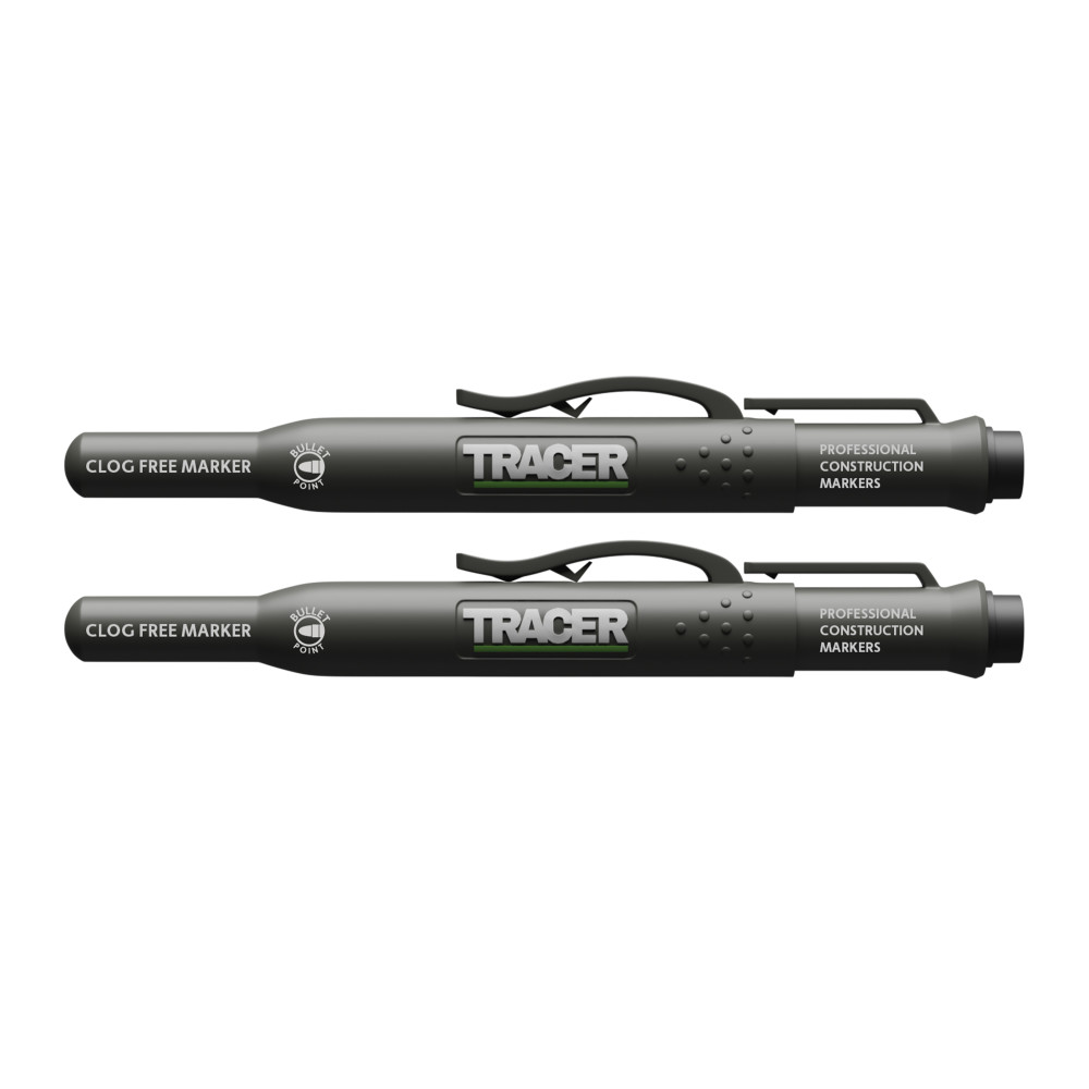 Tracer Twin Black Clog Free Marker set