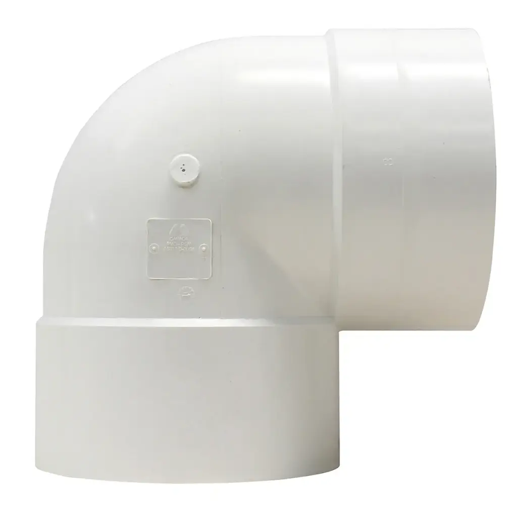 PVC 4" 90 Degree Short Elbow (Hub x Hub)