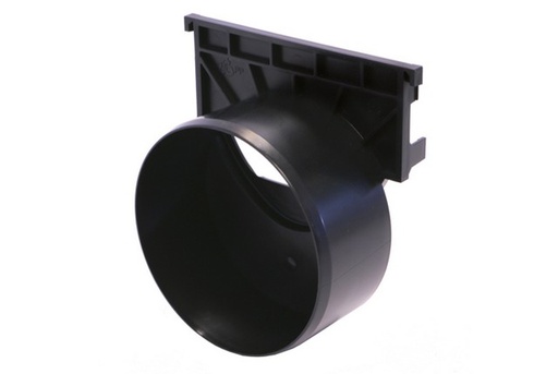 ACO Hexaline/Drainline 100 Black End Plate w/ 4" Outlet