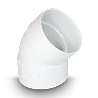 [TLW.W2.040504] PVC 4" 45 Degree Elbow (Hub x Hub)