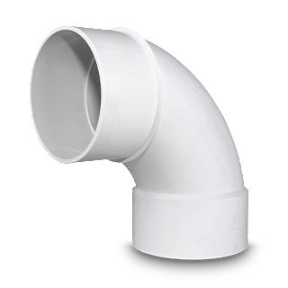 [TLW.W2.040234] PVC 4" 90 Degree Elbow (Spigot x Hub)
