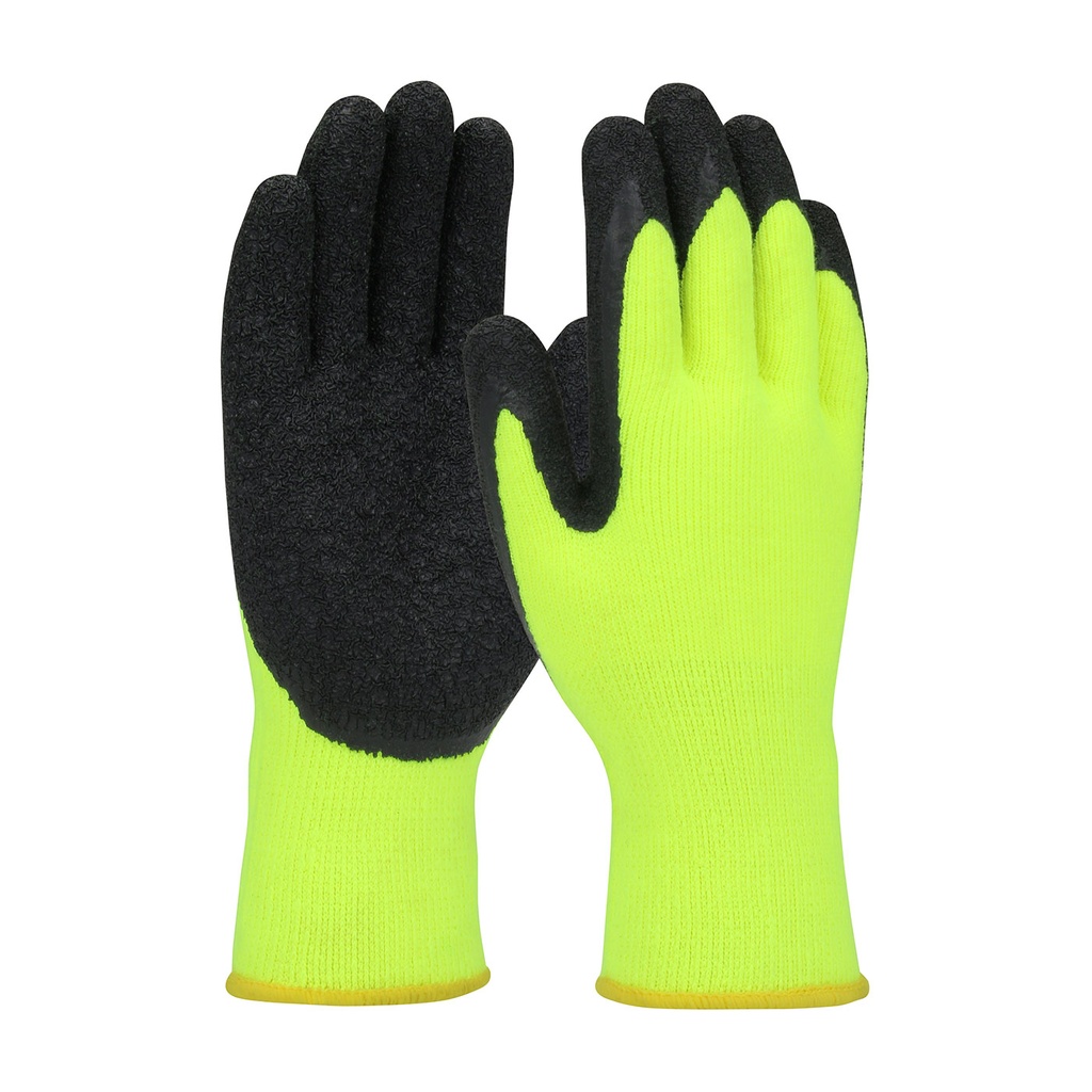 PIP Hi-Vis Knit Acrylic Glove with Latex Grip - 12 pair