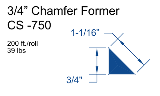[BOM.WH.CS-750] Flexible PVC Chamfer Former