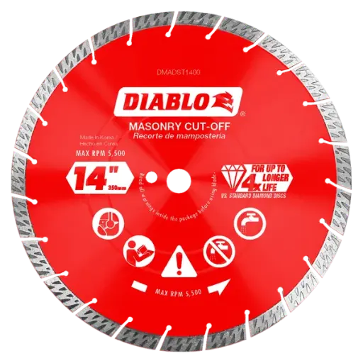 [DBL.<2.DMADST1400] Diablo Diamond Segmented Turbo Masonry Cut-Off Blade